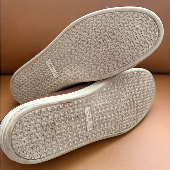 Tom Ford Brown Leather Sneakers sz.12 - Picture 5 of 13